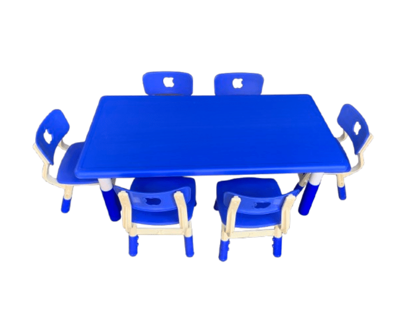 Dark Blue Kindergaden Table and Chairs