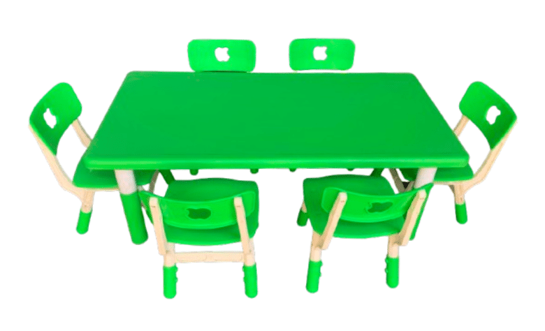 Green Classroom Table and Chairs