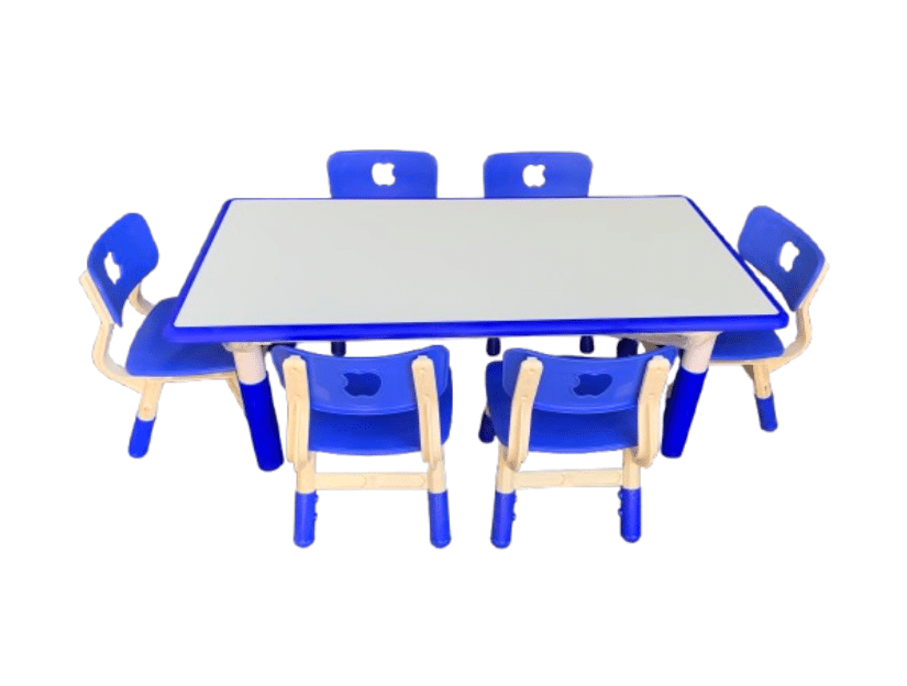 Blue Preschool Table And Chairs
