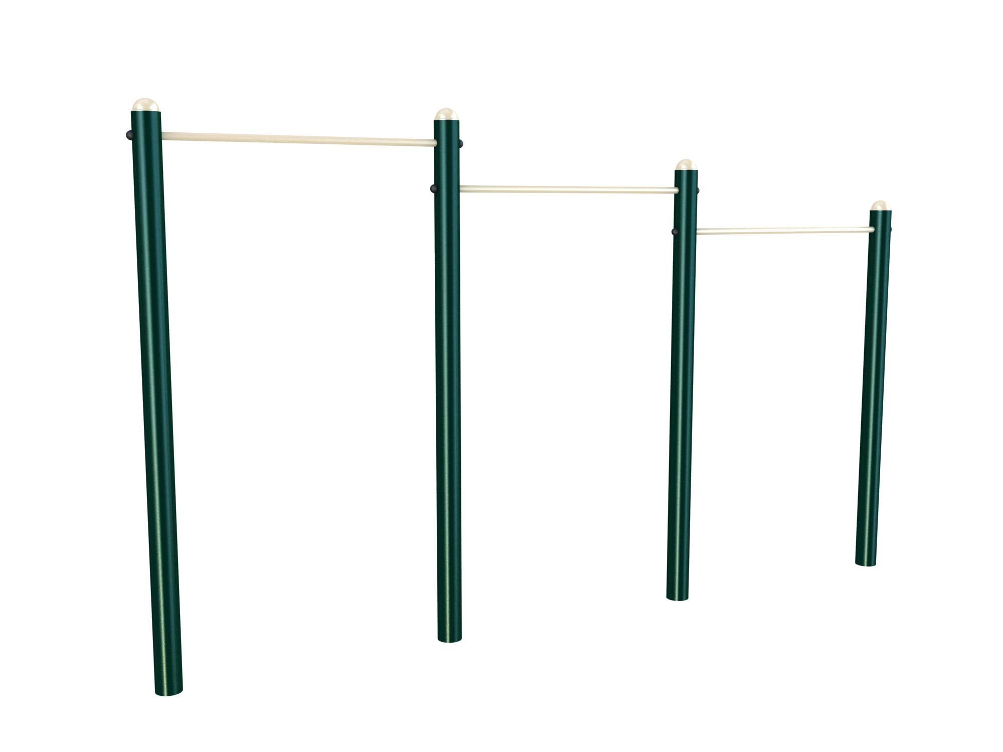 Triple Pull-Up Bars
